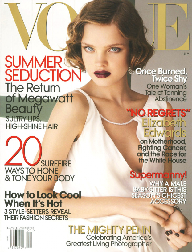 Natalia Vodianova ; Justin Portman ; Mario Testino ; Vogue US ; Fade to Back July 2007 ; #0701 ; caminante