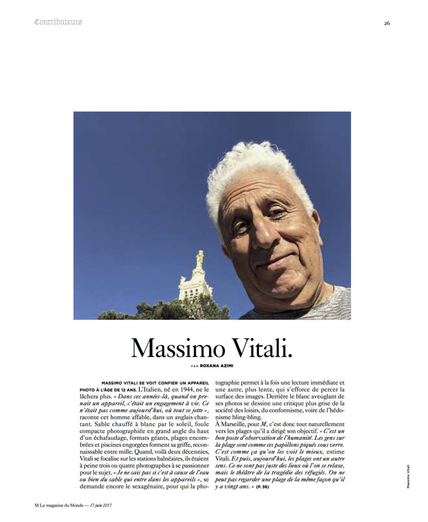 Massimo Vitali ; M Le Monde ; La ligne de partage des eaux ; #1731 ; caminante